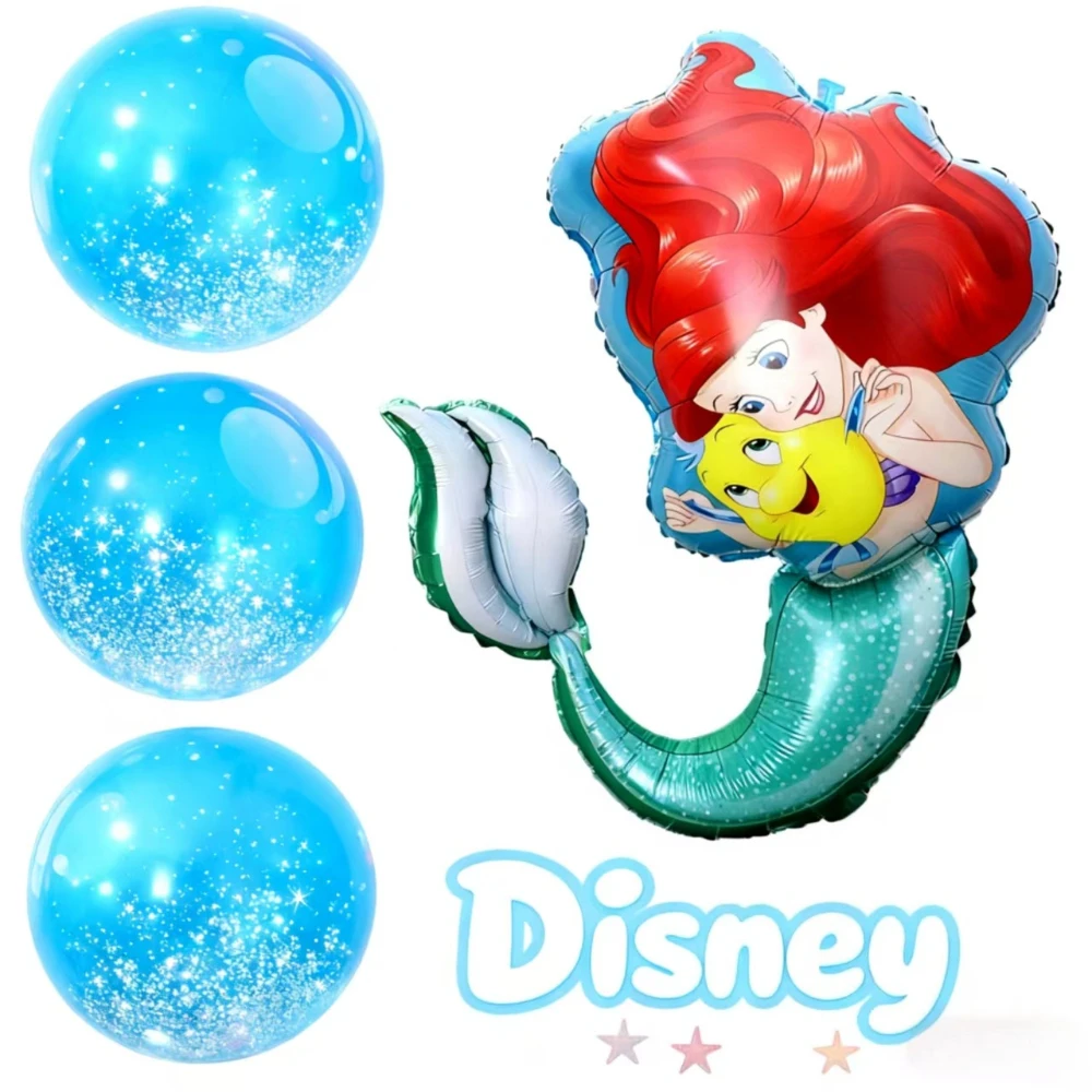

Disney Ariel тематическая вечеринка на день рождения, декор из воздушных шаров, товары в стиле аниме для фона, стены, детский день рождения, рождественская вечеринка, игрушки, подарки