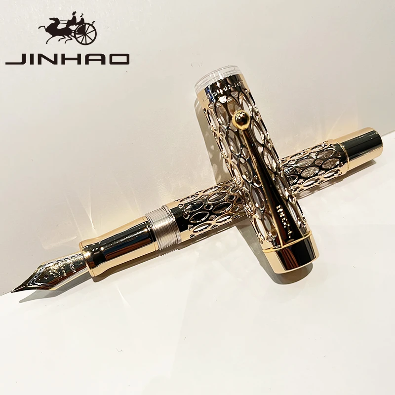 JINHAO Füllfederhalter aus 100 % Centennial-Harz, hohle Serie, goldener Clip, Business-Büro, Geschenk, Stift, Schreibwaren, Schulbedarf – Detail 4