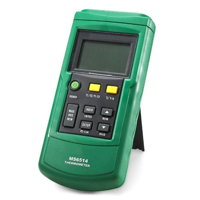 Dual Channel Digital Temperature Meter Thermocouple Sensor Tester with USB Data Record