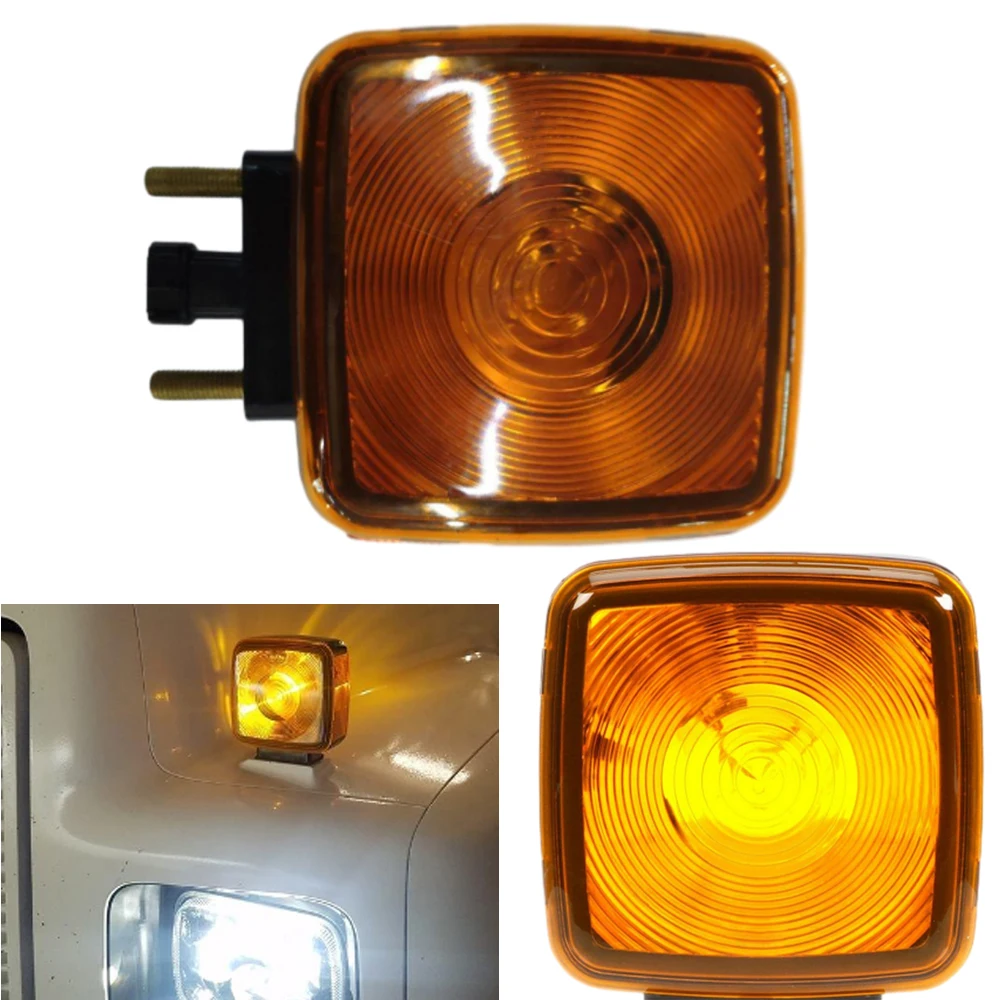 5800AA Universal Amber Square Dual Face Side Marker Light with Screw for trucks trailers tractors dump trucks buses boats