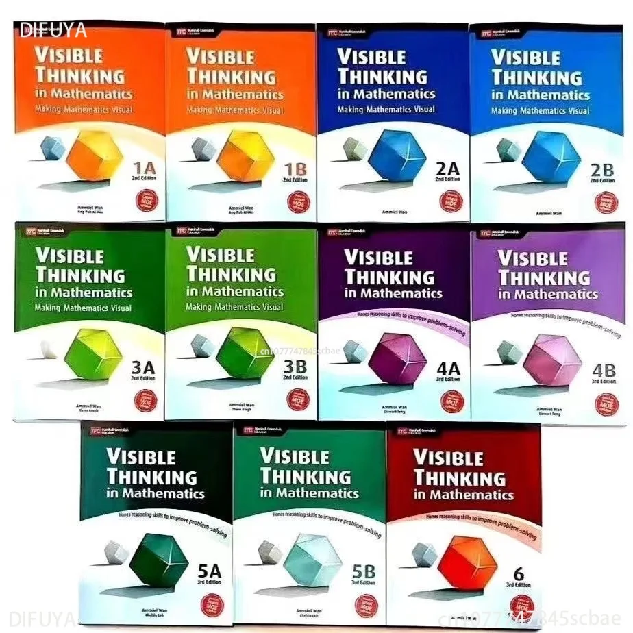 

11 Books/Set SAP Visible Thinking in Math Book Grade 1-6 Children Learn Math Books Singapore Primary School Mathematics Textbook