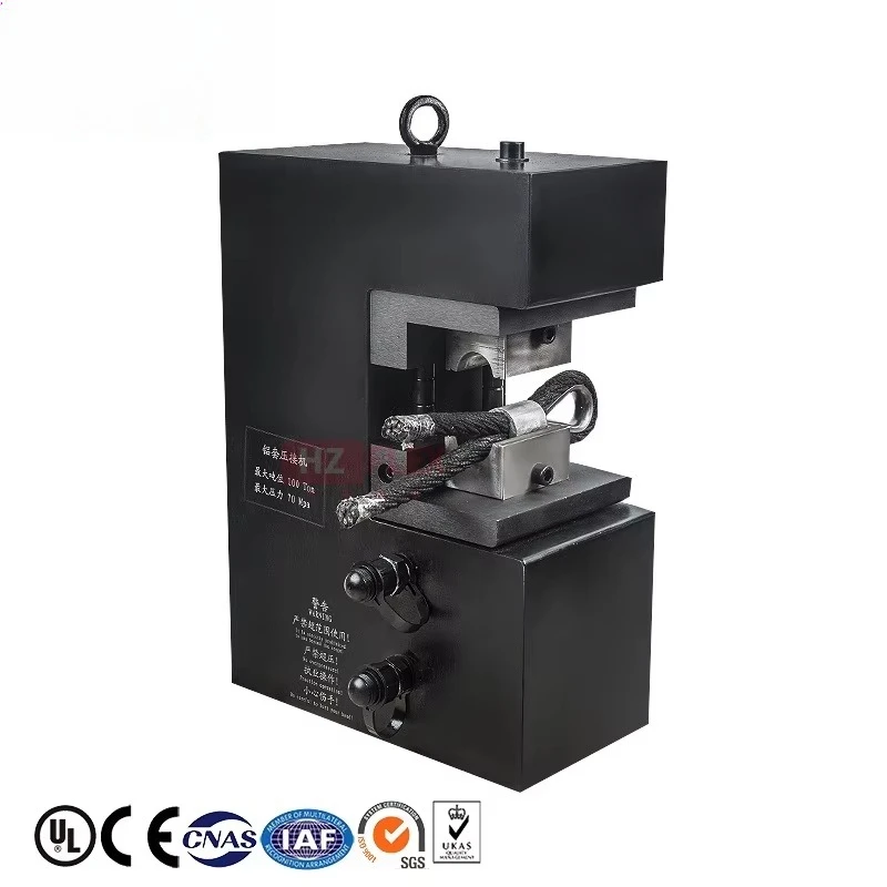 

1.5kw Steel Wire Rope Clamp 18mm Nylon Rope with Aluminum Sleeve Swaging Pressing Machine for Rubber Product Making 220v Voltage