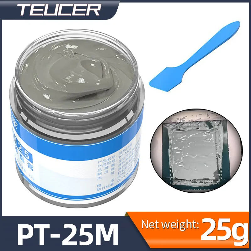 Teucer PT-25M 25g Compound Paste PC Computer Processor Heat-dissipating Thermal Grease For CPU GPU Cooling Canned with Scraper