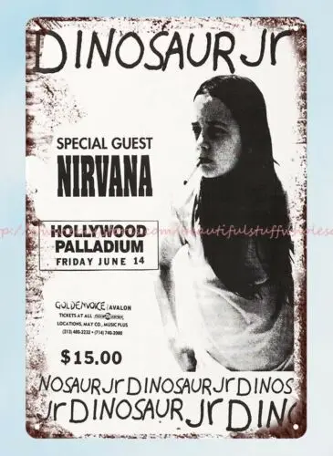 concert poster 1991 metal tin sign