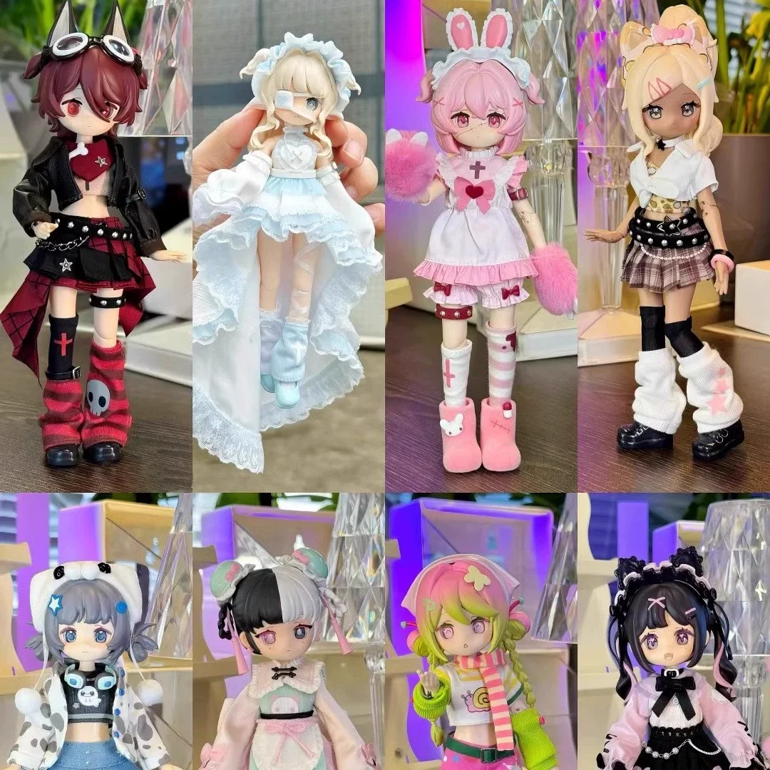 Vrijheid Advocate Bjd Blind Box Puppy Elektronische Schattige Huisdier Pop Serie Collectible Beeldje Tafelblad Decoratie Klein Cadeau