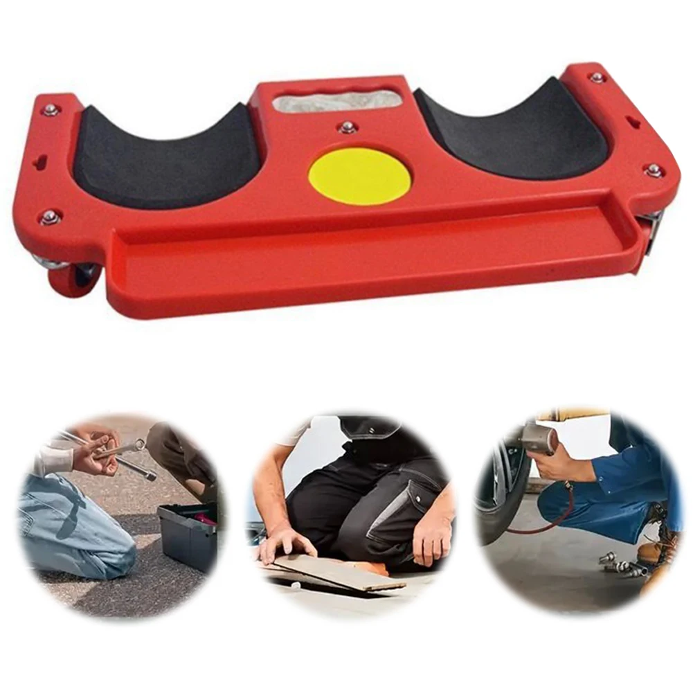 New Rolling Knee Pad with 5 Swivel Castors Rolling Knee Cushion ABS High Impact Frame Rolling Knee for Mechanic Carpenter