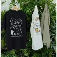 Sports Fashion Brand Summer New Printed Men Women T-shirt Snow Peak X Kakao Friends Short Sleeve Casual Fashion Loose Tops
