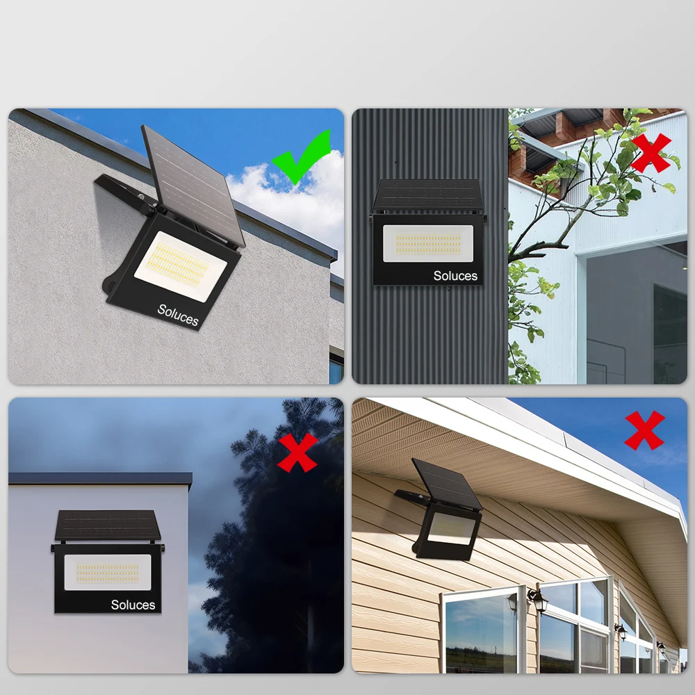 Sensor Solar Powerd LED Flood Light For Backyard Patio Corridor White/Warm Light Light Micro-Wave Motion Detective Lamp (PIR)