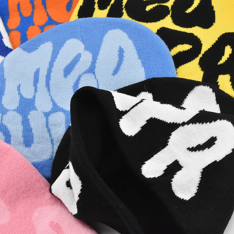 Mea Culpa Knitting Beanies Hat For Women Men Couple Y2K What's In Fashion Bonnet Kpop Wool Skullies Hoods Lady Caps Gorro шапка view 3