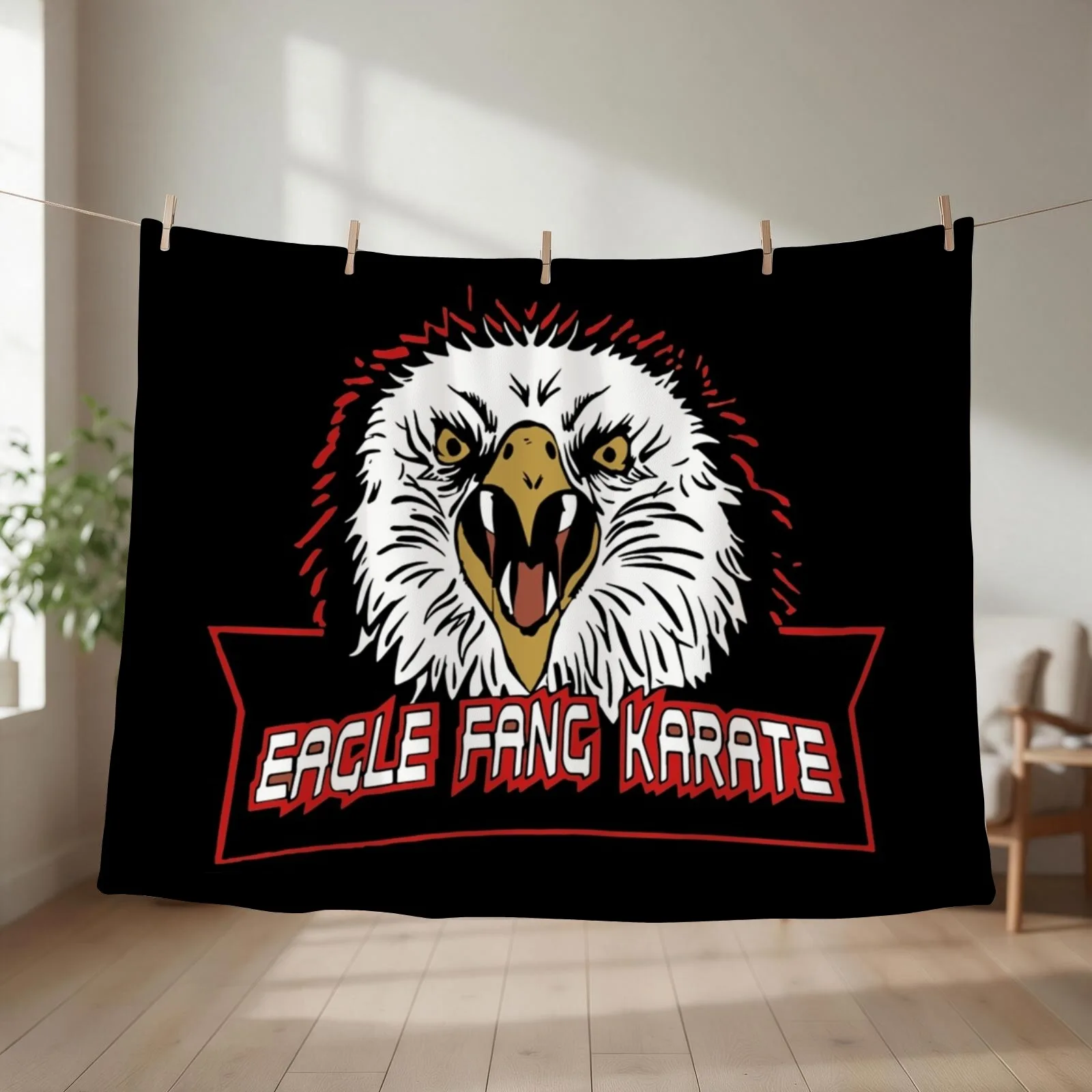 Eagle Fang Karate Logo Throw Blanket couch cozy soft plush fuzzy picnic outdoor blanket