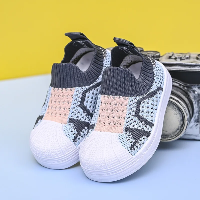 Baby Sneakers Infant Shoes 2026 Fashion Children's Flat Shoes Baby Kids Girls Shoe Stretch Breathable Mesh Sports Running Shoes