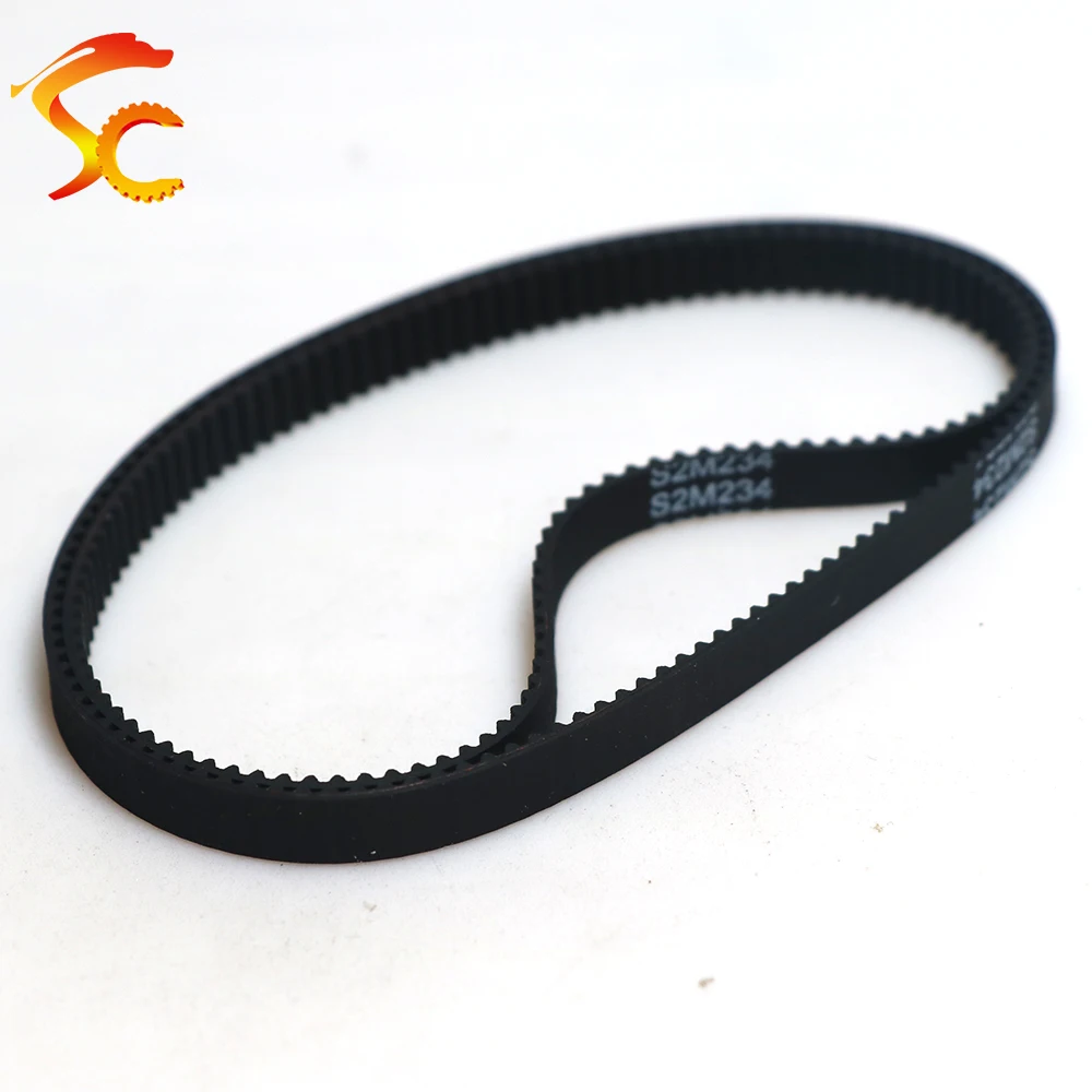 STS S2M Timing belt Pitch length 228/234/236/238/240/242/246/250/260/262mm Width 3~20mm STD 2M Rubber Synchronous belt