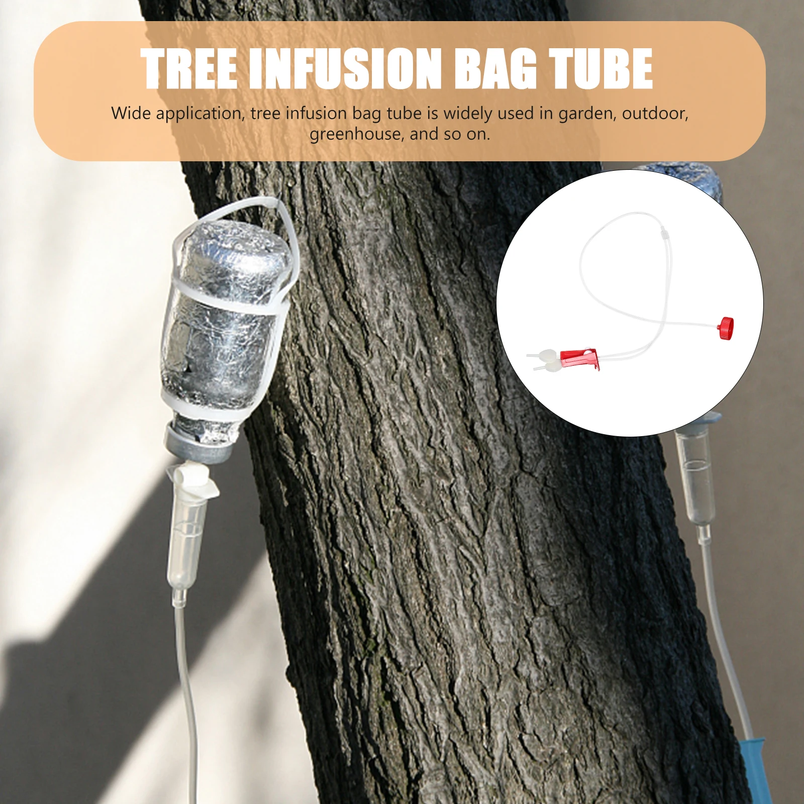 

4 set 4 Sets Plastic Tree Infusion Bag Tube Reusable Gardening Irrigation Drip Bag Tubes For Garden Greenhouse Outdoor Tree Drip