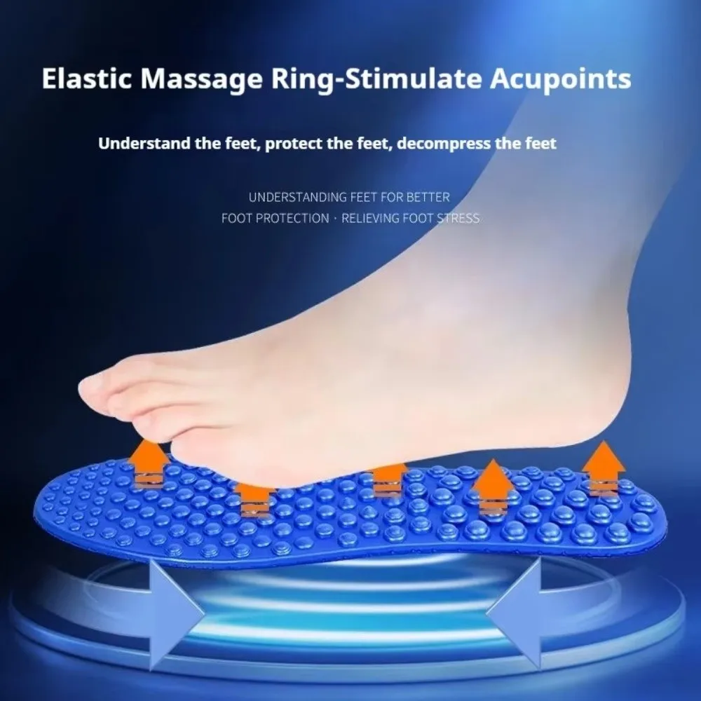 1 Paar EVA-Massage-Einlegesohle, hohe Elastizität, Dämpfung, Sport-Einlegesohlen, Finger-Druckbrett-Design, weiche Freizeitschuhe, Sohle