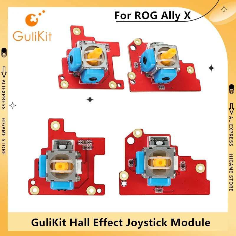 GuliKit Hall Effect Joystick Module for ROG Ally X, Anti Drift Electromagnetic Analog Thumbstick for Ally X Repair Replacement