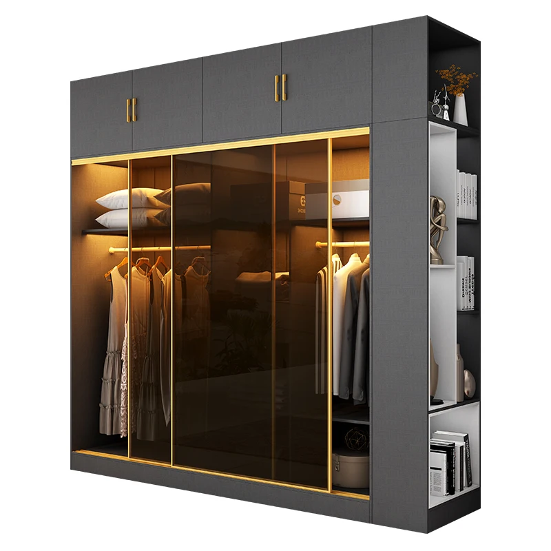 Closet Clothes Organizer Double Wardrobe Bedroom Furniture Closet Ready for Assembly Wardrobes for Clothes Comforter Storage