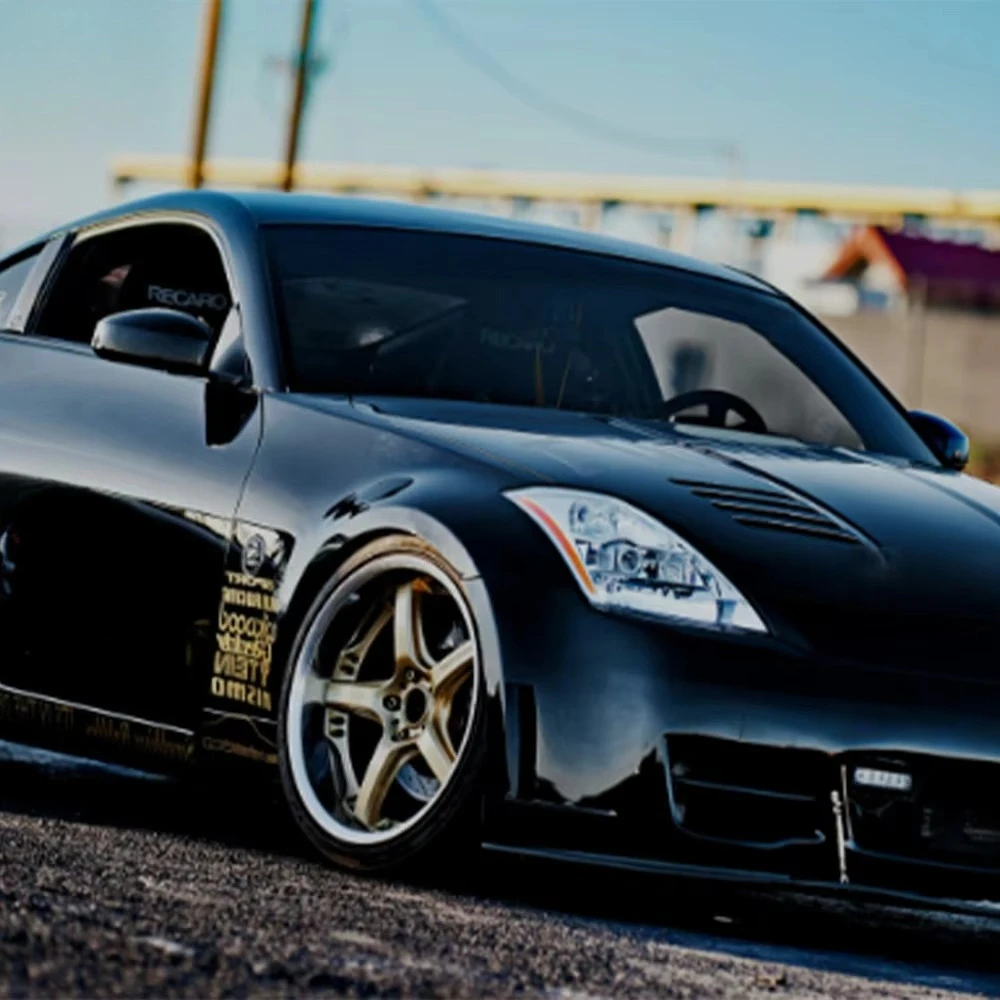 For 350Z Z Fairlady Z33 02-08 Carbon KZB Front Bumper Side Vented Fender 2