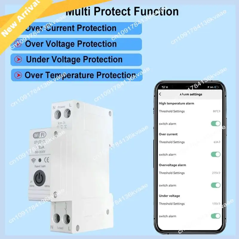 M01K Tuya Smart Circuit Breaker With Reclosing Timer Energy Meter KWH Monitor Overload Protect For Alexa