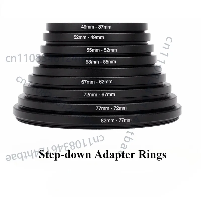 

Camera Lens Set Up Rings 9 Pack Set Step-down Rings Kit for Lens Filter Adapter