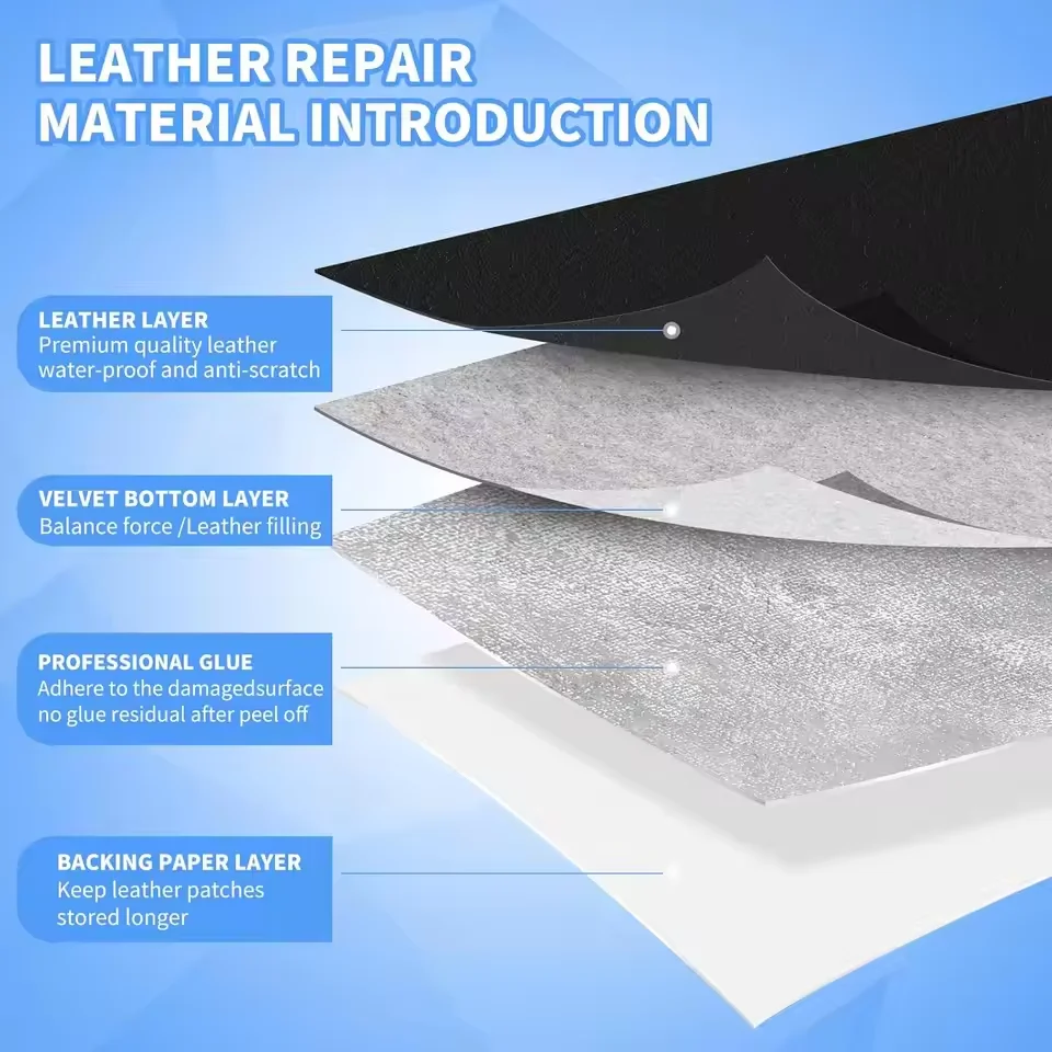 DIY Selbstklebende Reparatur-Aufkleber aus PU-Leder für Sofas, Autositze, Tische, Stühle und Wohnmöbel – Detail 2