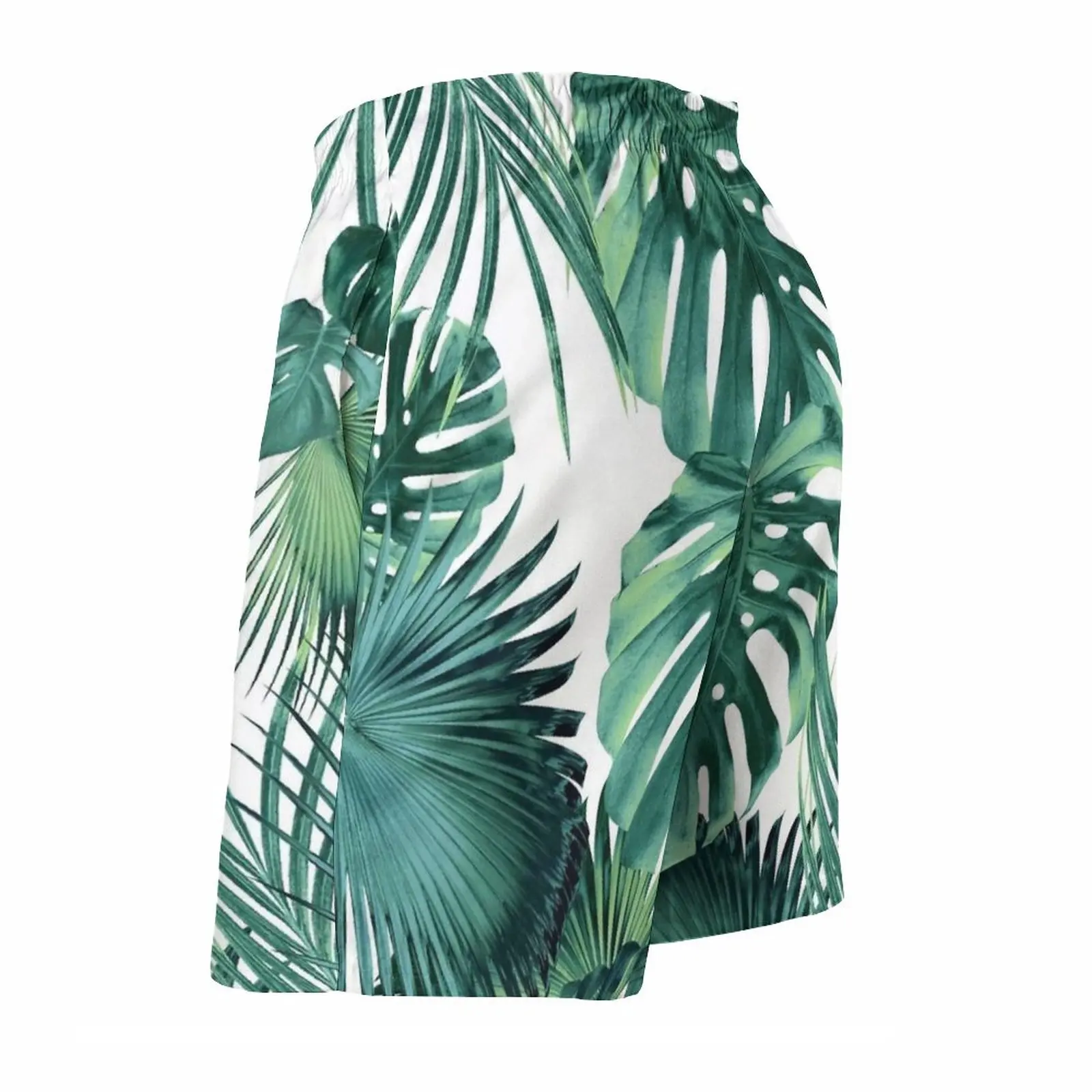 Tropical Summer Leaves Jungle Pattern #1 #Tropical #Decor Men's Beach Shorts Quick Dry Travel Swimsuit Trunks Surf Pants Sports