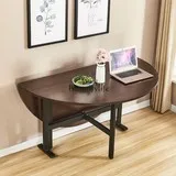 Modern Simple Solid Wood Folding Table Small Apartment Household Telescopic Table Spare Large round Table