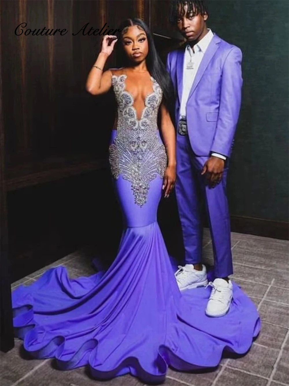 

Новые серебряные кристально-фиолетовые платья для выпускного вечера для черной девушки, платье на день рождения, роскошное африканское свадебное платье 2024, элегантные гала-платья