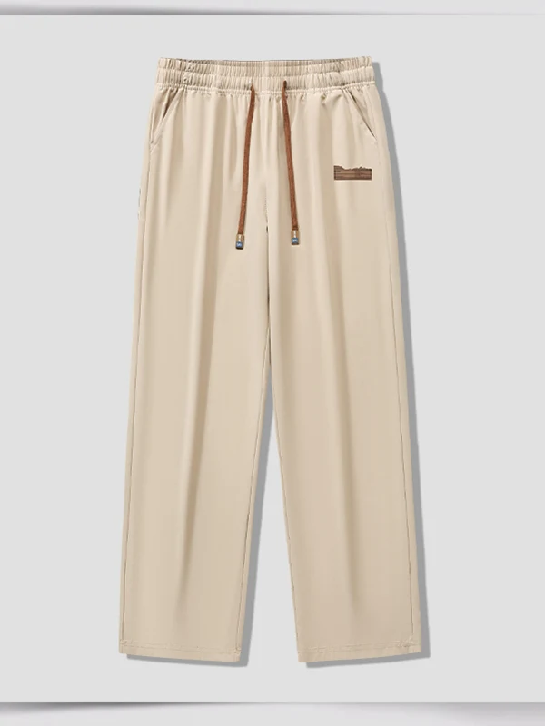 

Свободные прямые повседневные спортивные брюки для мужчин, весенне-осенние модные брендовые брюки с широкими штанинами для подростков