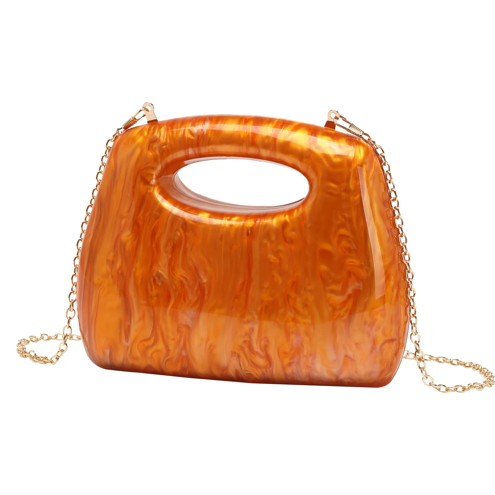 New Women's Retro Marble Dinner Bag Fashionable Atmosphere Evening Bag Retro Clutch Bag Chain Shoulder Cross-Border