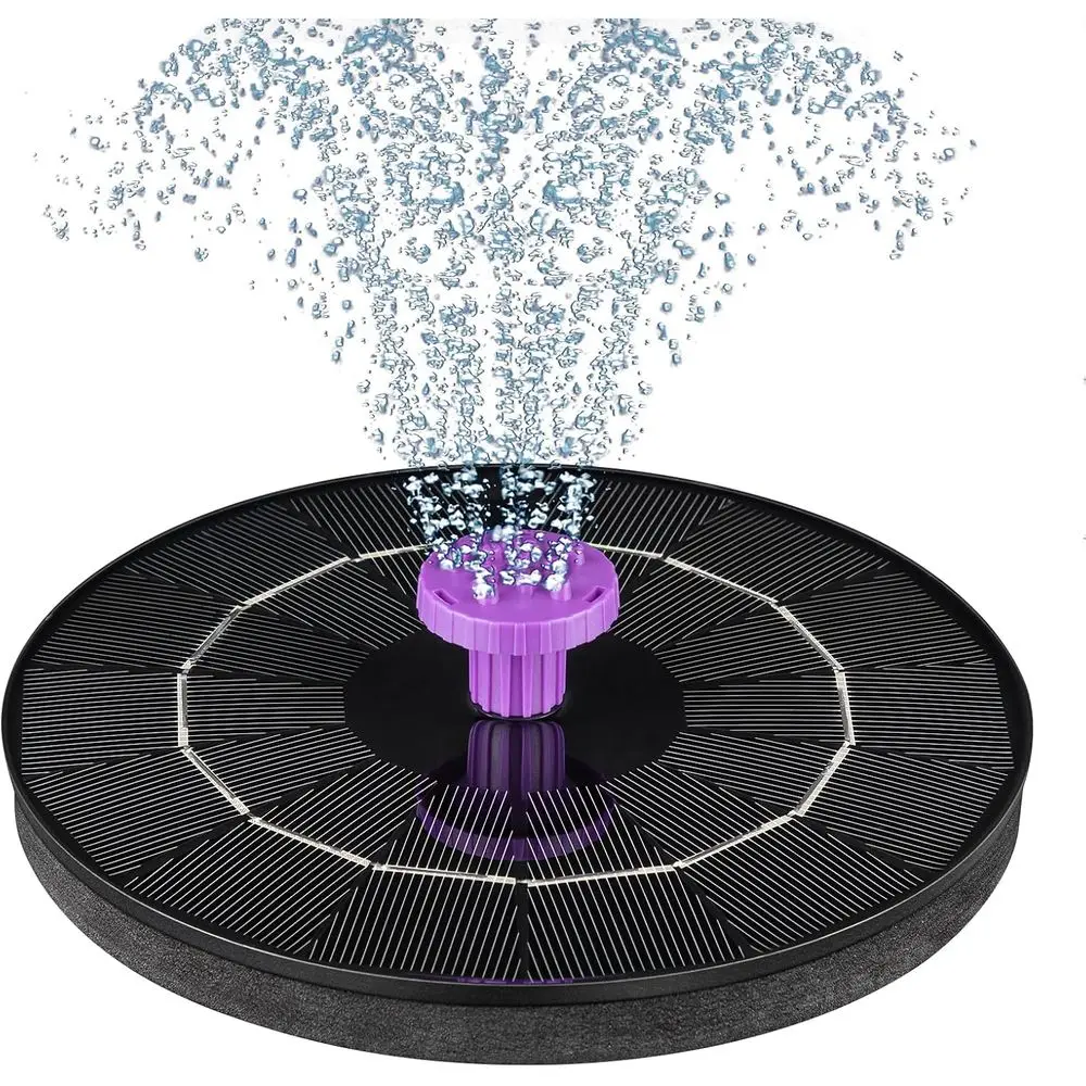 3.5W Solar Bird Bath Fountain Pump, Outdoor Water Fountain with 8-in-1 Nozzles, 4 Mixed Pipes for Birds, Garden, Pool, Pond