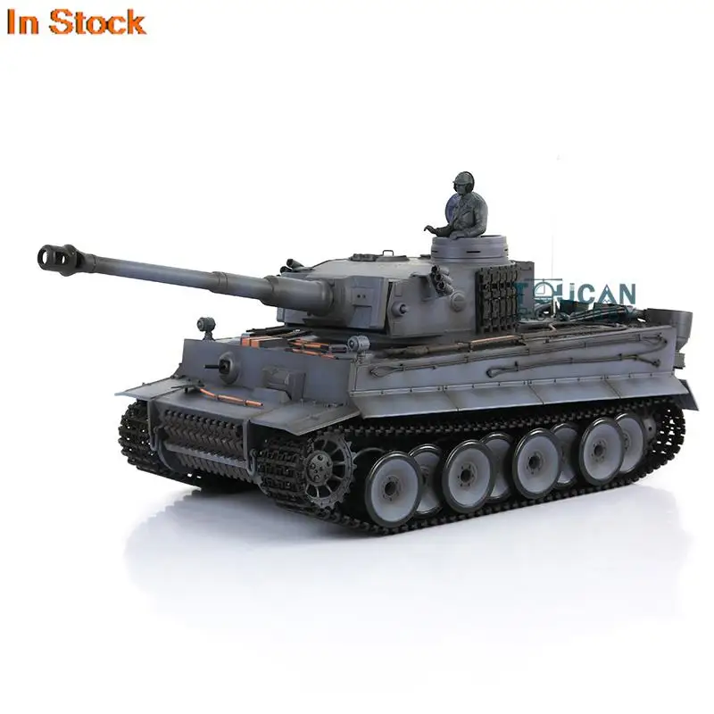 1/16 HENG LONG 7.0 Kunststoff-Version Deutscher Tiger I RC Panzer 3818 Radiomodell mit Soundsystem BB-Shooting-Einheit BB-Pellets TH17246-SMT4