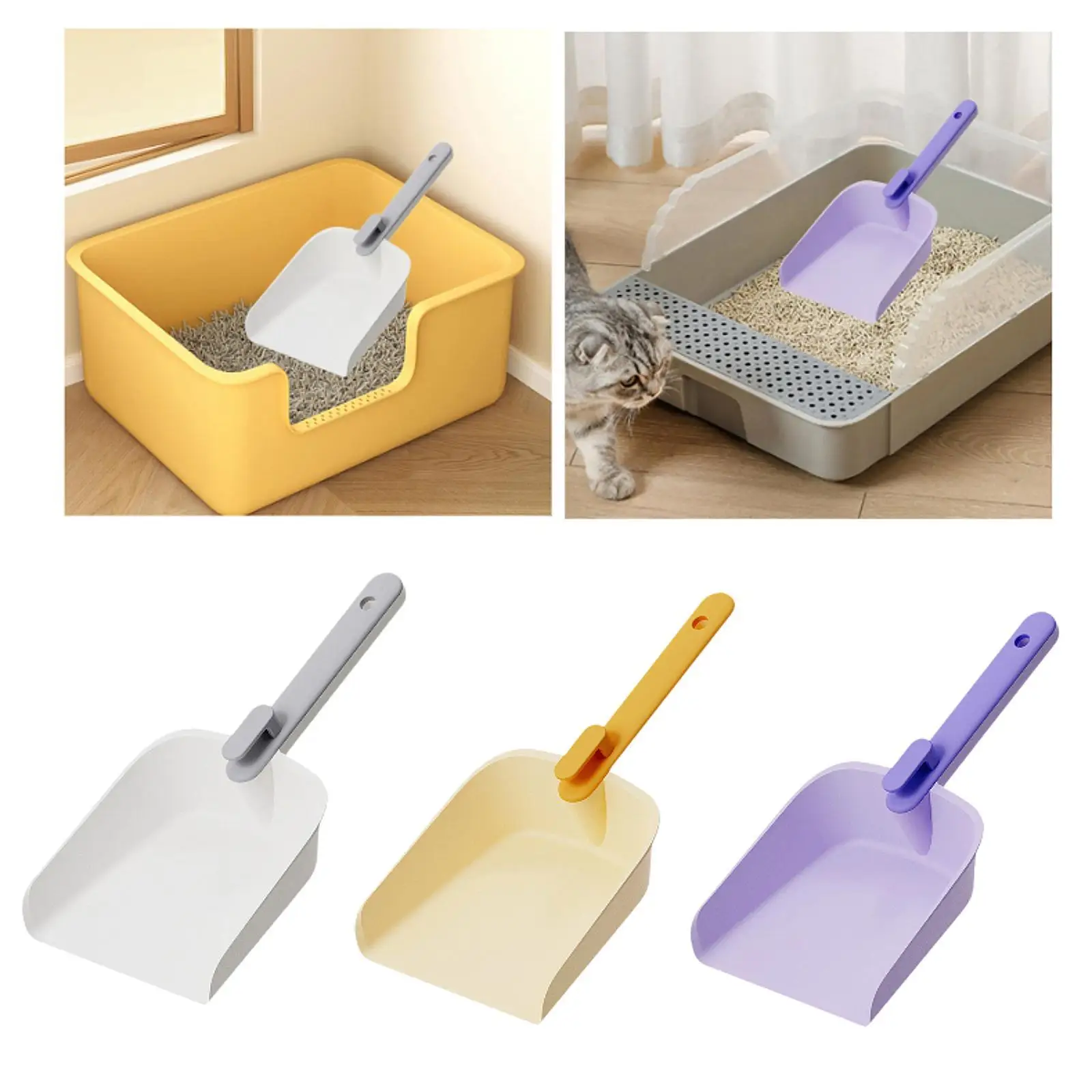 Cat Litter Spoon Fast Sifting Portable Lizards Substrate Spoon Cleaning Tool Aquarium Long Handle Sand Spoon Litter Scooper