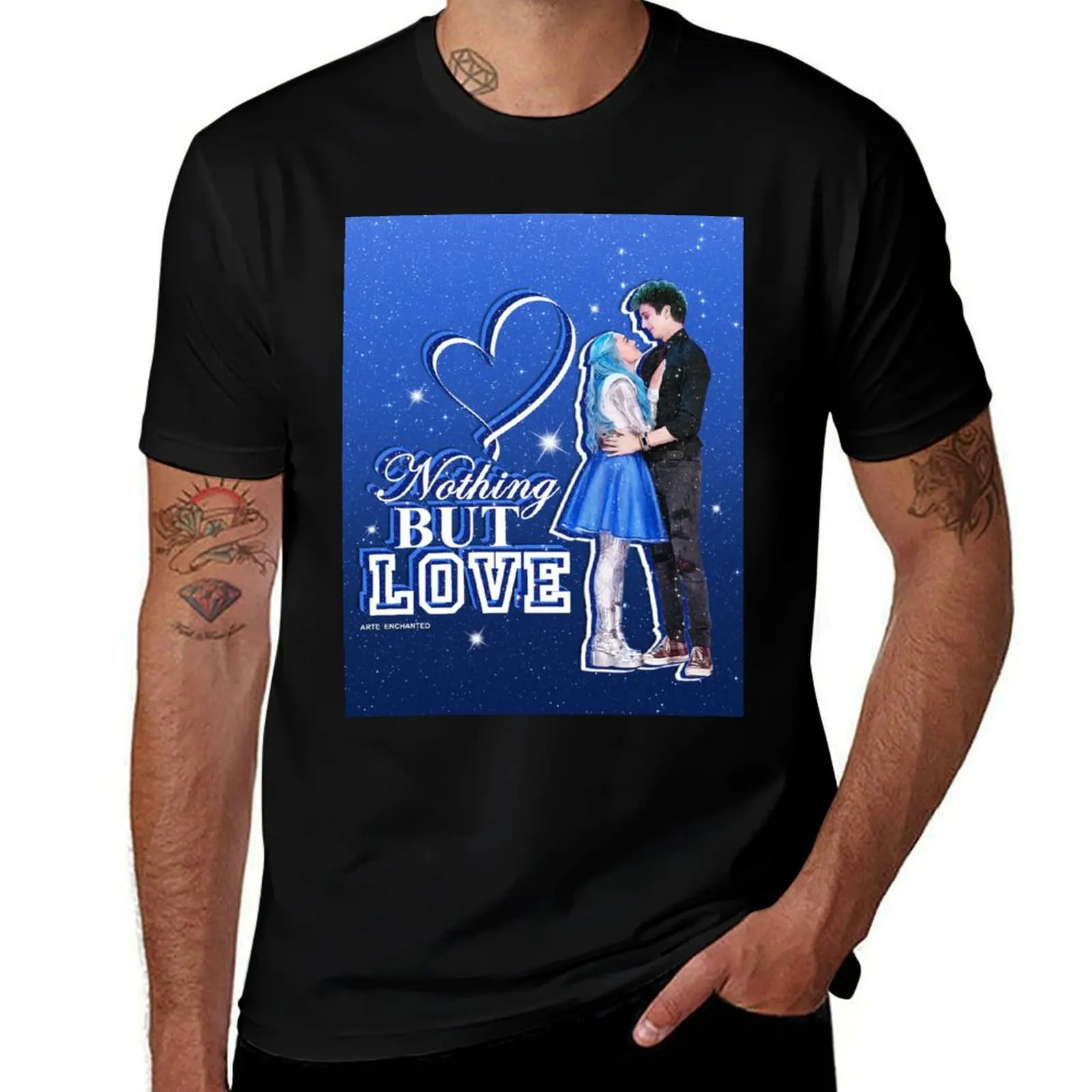 

Zombies 3 - Zed and Addison Nothing But LOVE - Milo and Meg Super Glitter T-Shirt rapper graphic tees mens clothes