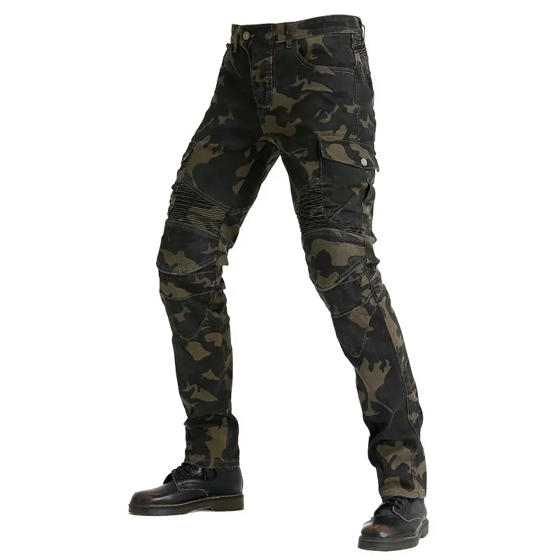 

Motorcycle Pants Biker Camouflage Jeans Pantalon Moto Homme Racing Motorpoof Motocross Pants Protective Trousers Calça Masculina