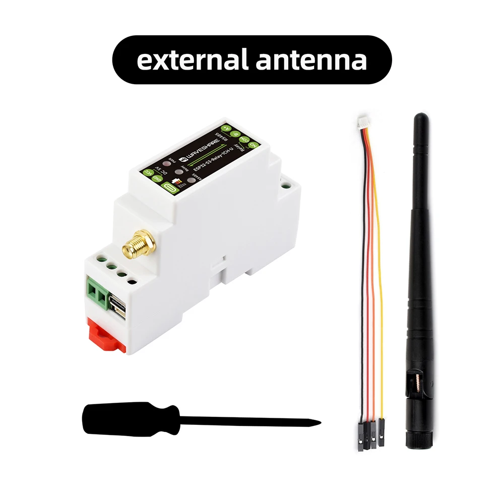 Waveshare ESP32-S3 1-Kanal-Relaismodul mit 2,4G WiFi 5.0 Bluetooth RS485 Dual Core 240MHz Industrielles DIN-Schienengehäuse mit RTC-Uhr – Detail 9