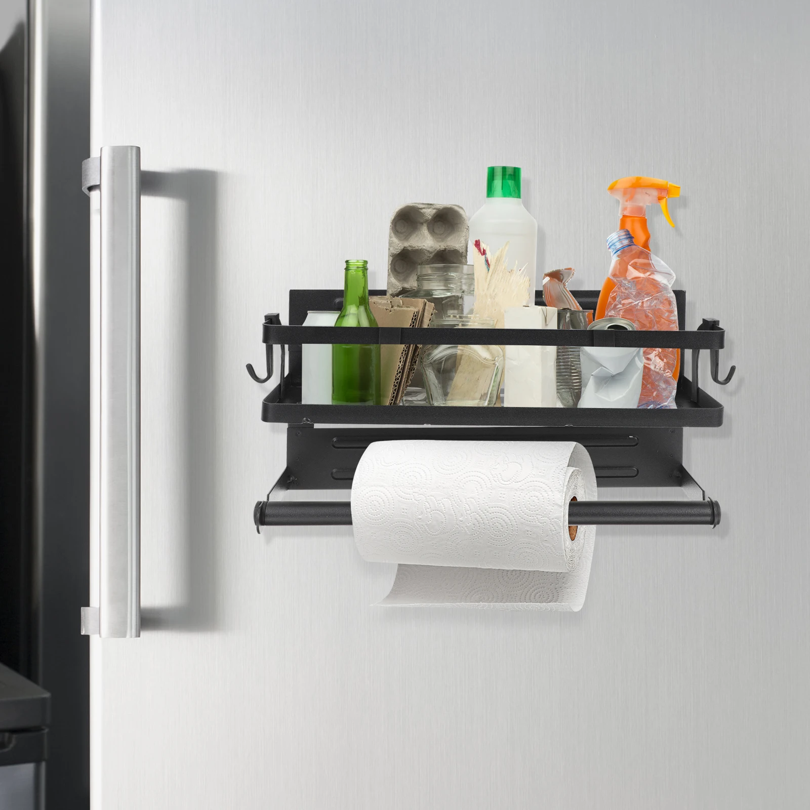 

3PCS Magnetic Spice Rack for Fridge Metal Storage Shelf Kitchen ganizer Wall Hanging Refrigerator Rack Home Decor Closet Holder