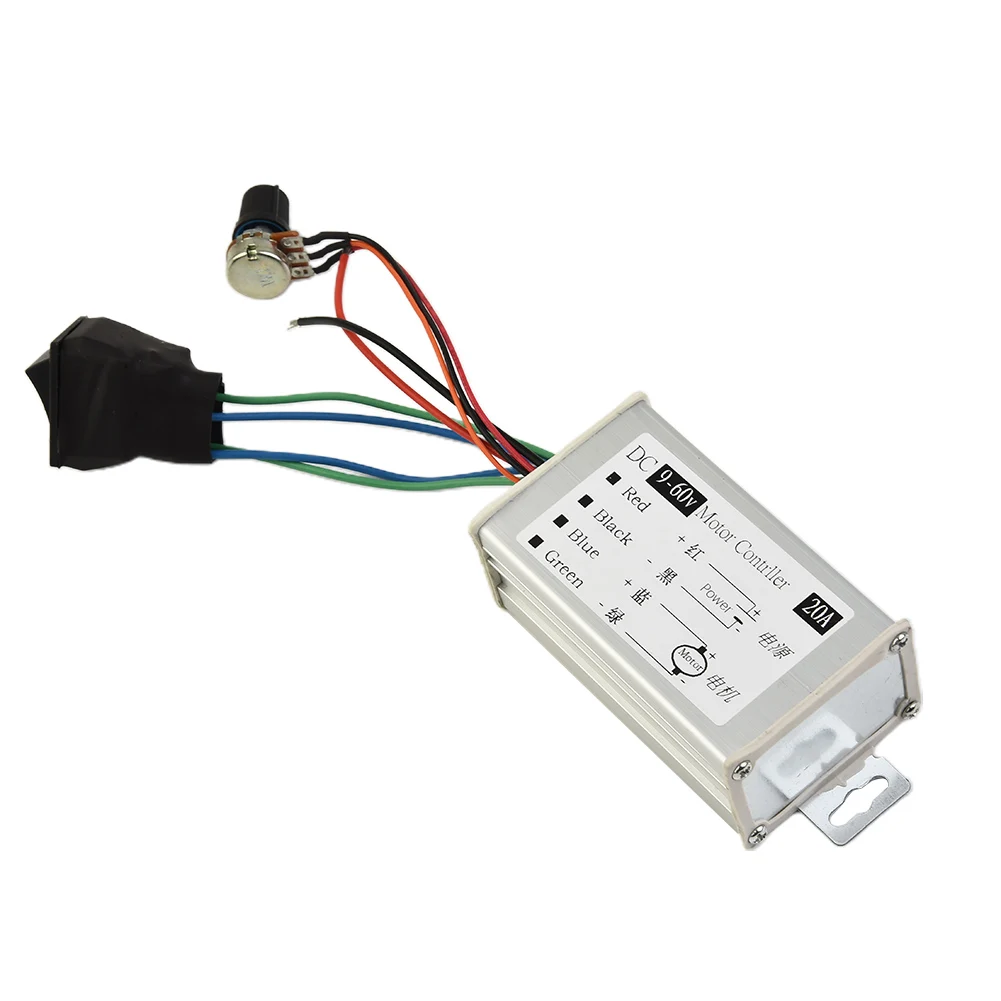 1pcs CCM5S DC Motor Speed Controller With Metal Shell Input Supply 9V-60VDC Adjusting Pulse-Width-Modulated Electrical Equipment