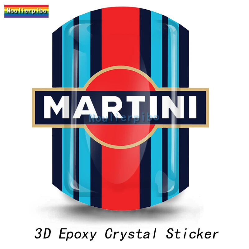 Pegatina 3D estéreo epoxi Martini Racing caja de lanzamiento cubierta de carrito pegatina de vinilo para teléfono móvil accesorios adhesivos para