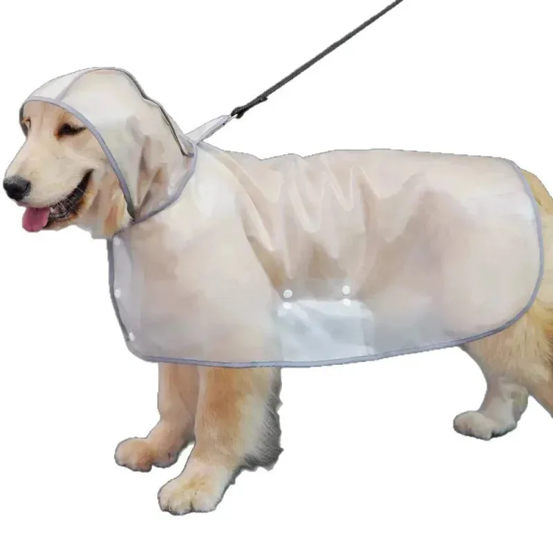 Reflective Dog Raincoat - Transparent Waterproof Pet Rainwear with Adjustable Hood, All-Size Breathable Design (CE Certified)​