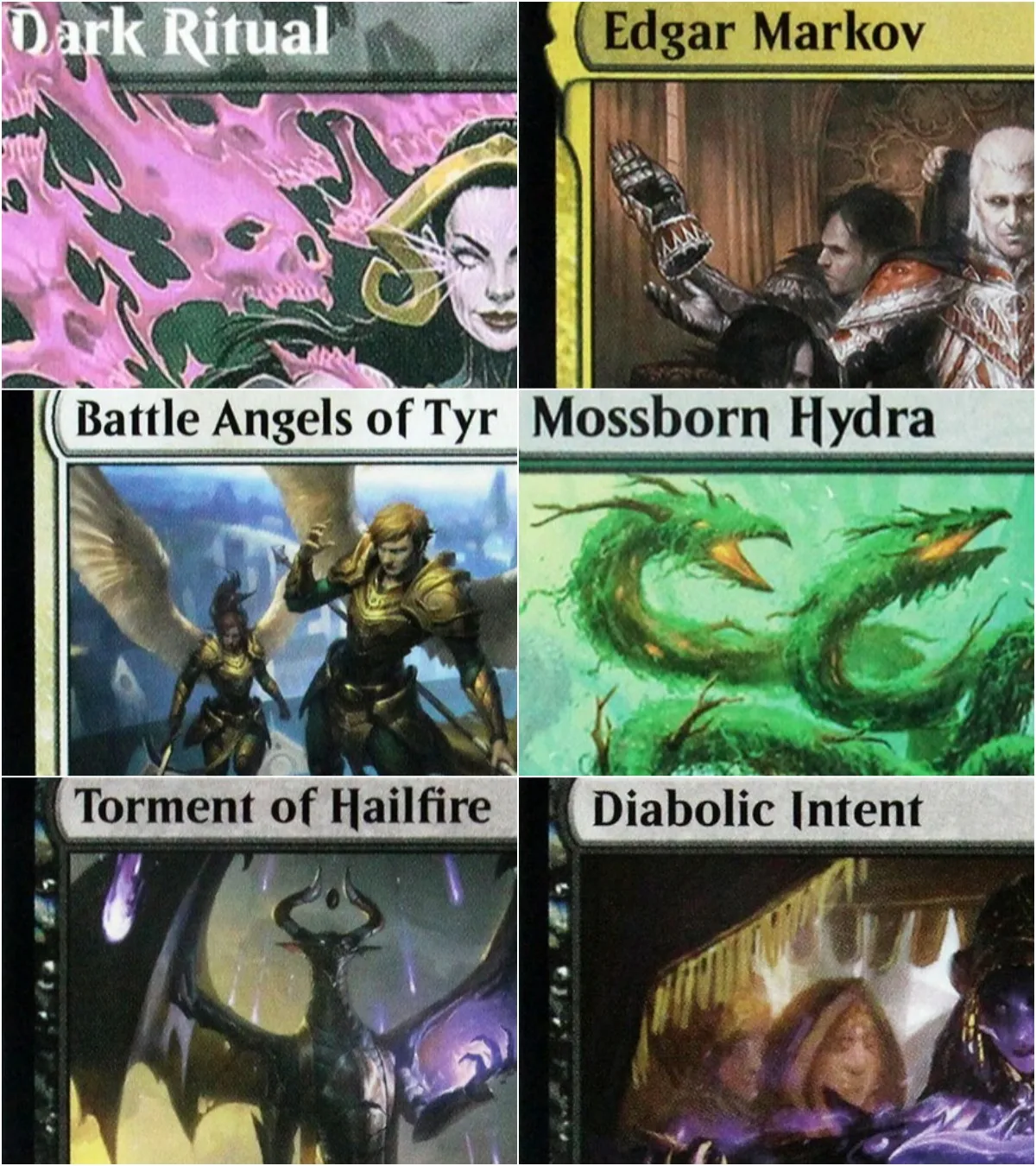 Diabolic Intent/Edgar Markov/Dark Ritual/Coat of Arms TCG Proxy Magical Cards Top Quality Board Game Trading Cards