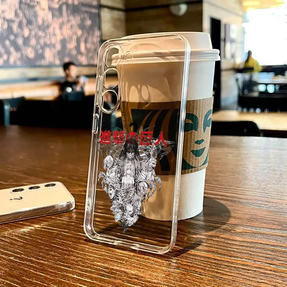 

Anime A-Attack On T-Titan Phone Case For SamsungS25,24,21,22,23,30,Ultra,20,Plus,Fe,Lite,Note,10,9,5G Transparent Cover