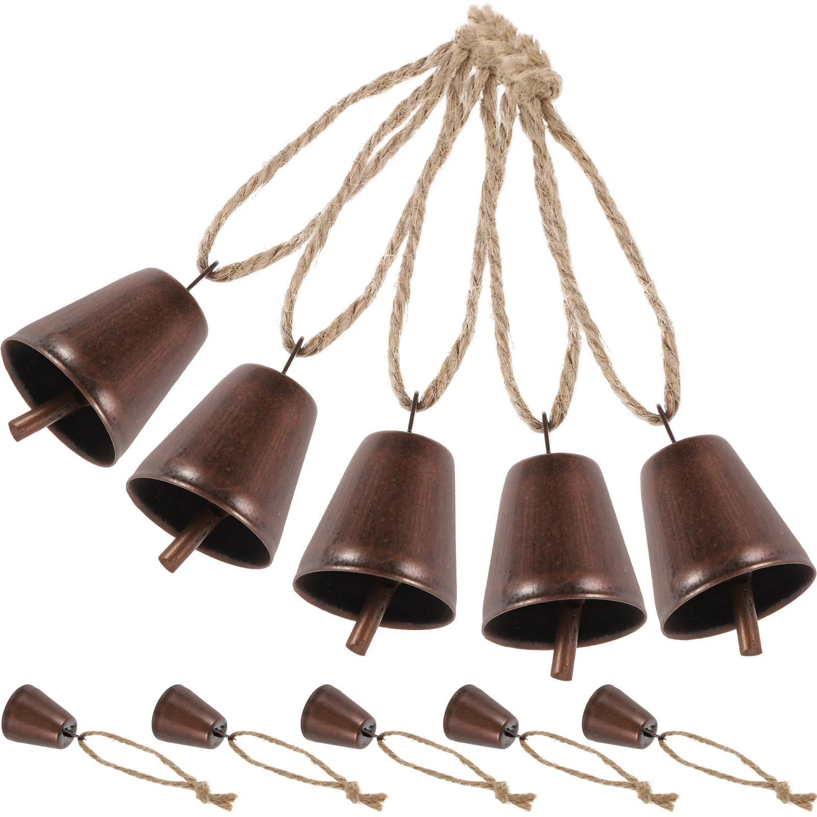 10 Pcs Retro Decor The Bell Wind Chime Pendant Wide Crafts Decorative Bells Christmas Tree Decors Chinese