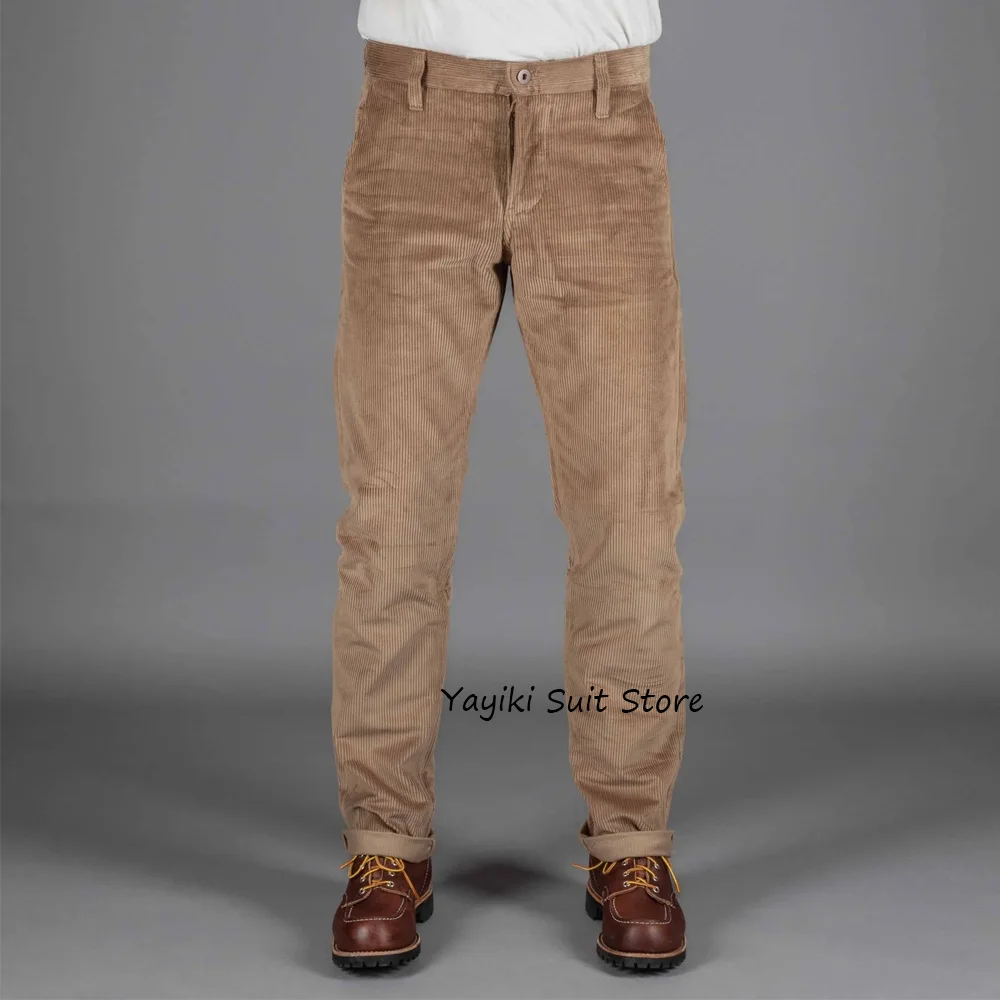 

Брюки из вельветовой ткани для мужчин, рабочие брюки, прямые мужские брюки пошив, деловая повседневная классическая одежда