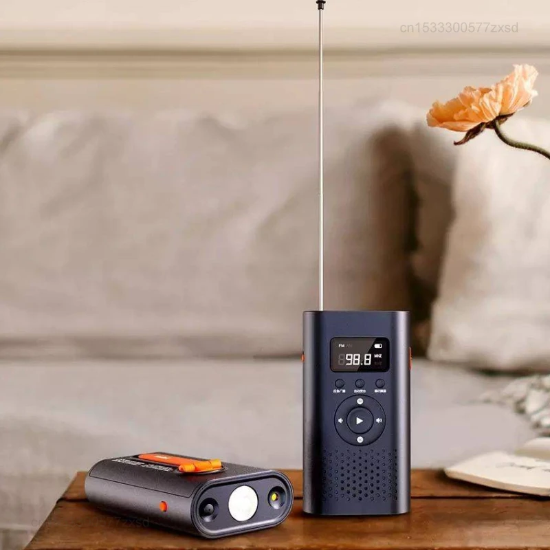 Imagem -06 - Xiaomi-nextool 6-in1 am fm Radio Lanterna Geração de Energia Manual Alerta de Emergência Luz Laser 4500mah Banco de Potência para Portátil