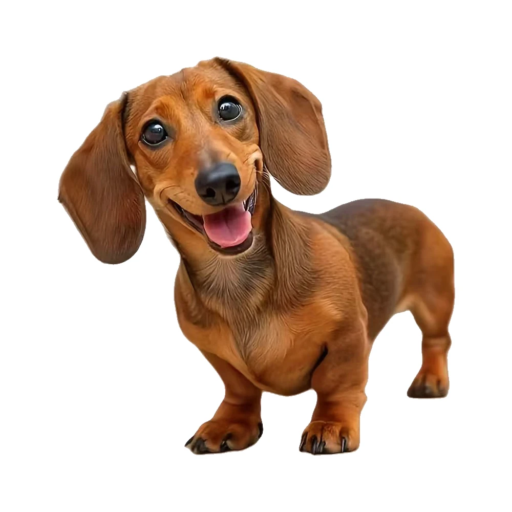 

15cm Cute Dachshund Dog Car Sticker, Suitable for Laptop, Car, Truck, Van, SUV, Motorcycle, Wall, Bumper, Window