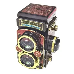 Rollei 28F Camera Color 3D Metal Puzzle Handmade Glue-free DIY Camera Assembly Model Jigsaw Puzzle Toys for Adult Gifts