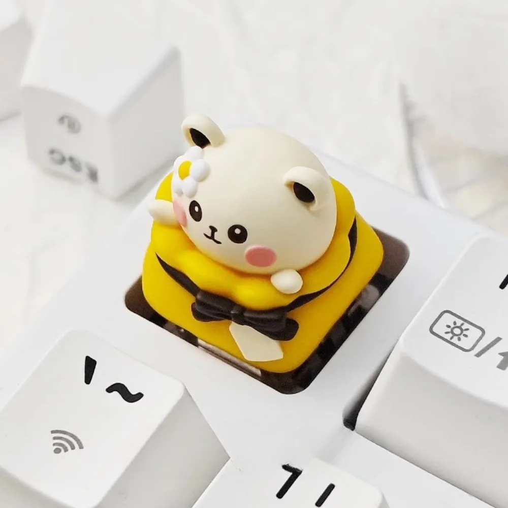 Candy Animal Artisan Keycap Anime Cute Keyboard Cap Original Cartoon Customizable Resin KeyCap Mechanical Keyboard Accessories