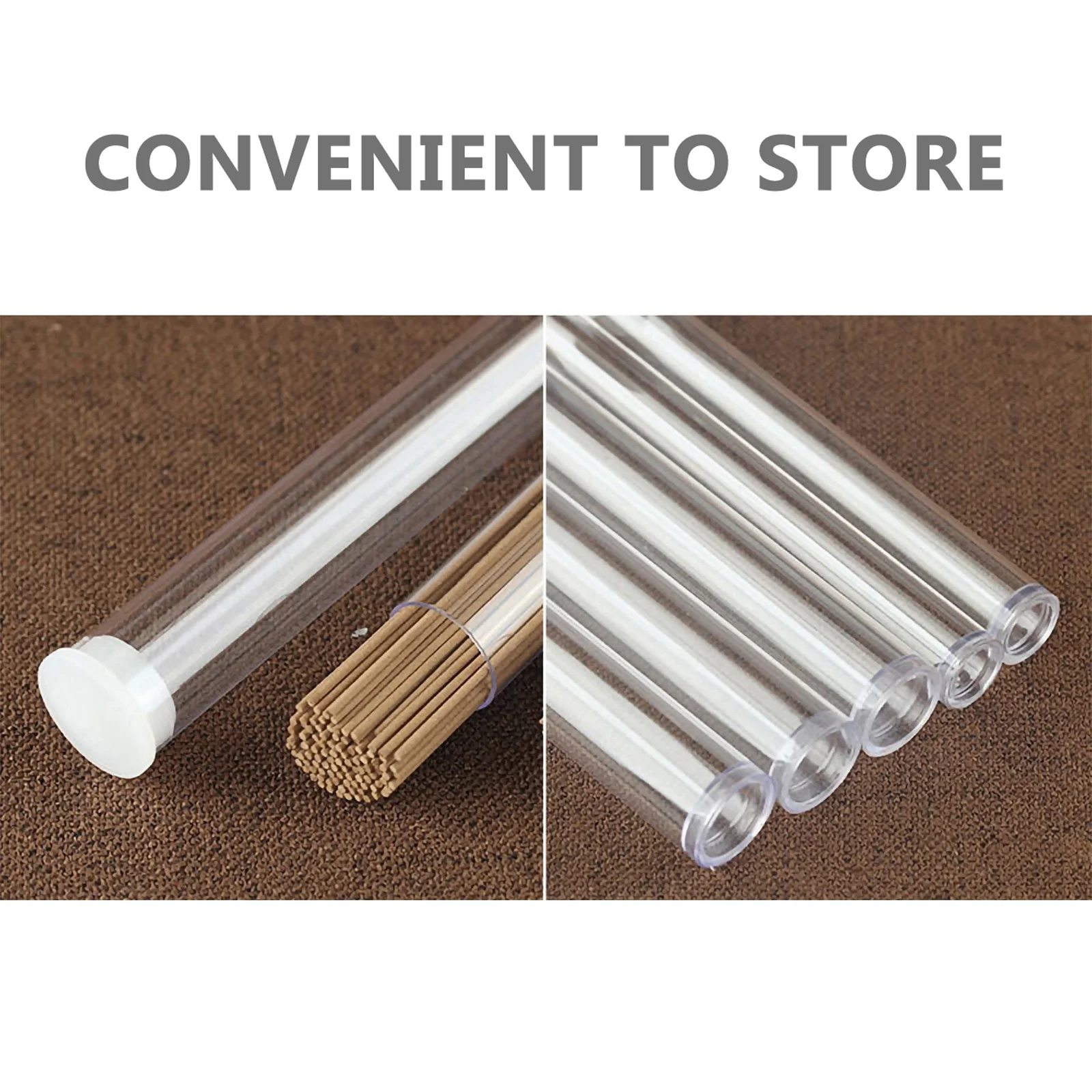 

6pcs Incense Stick Storage Container Transparent Acrylic Tubes for Sticks Aroma Holder Lightweight Portable