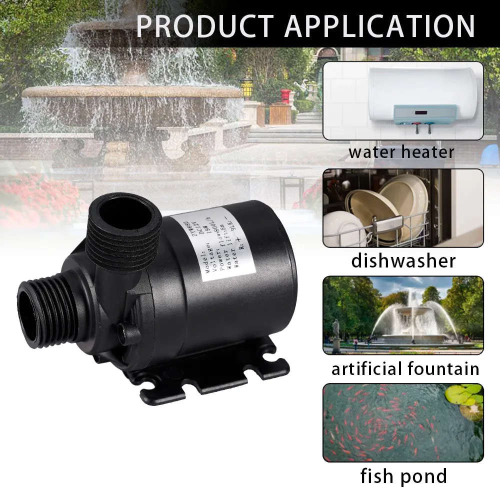 Solar Fountain Pump 800L/H – 12V Brushless Water Pump For Ponds, Irrigation, Indoor & Outdoor Use – Eco-Friendly & Easy Setup