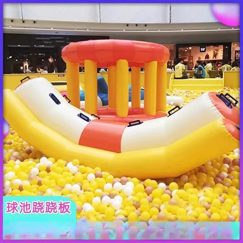 

Inflatable naughty castle jumping bed seesaw banana boat children's playground trampoline playground equipment ocean ball toys